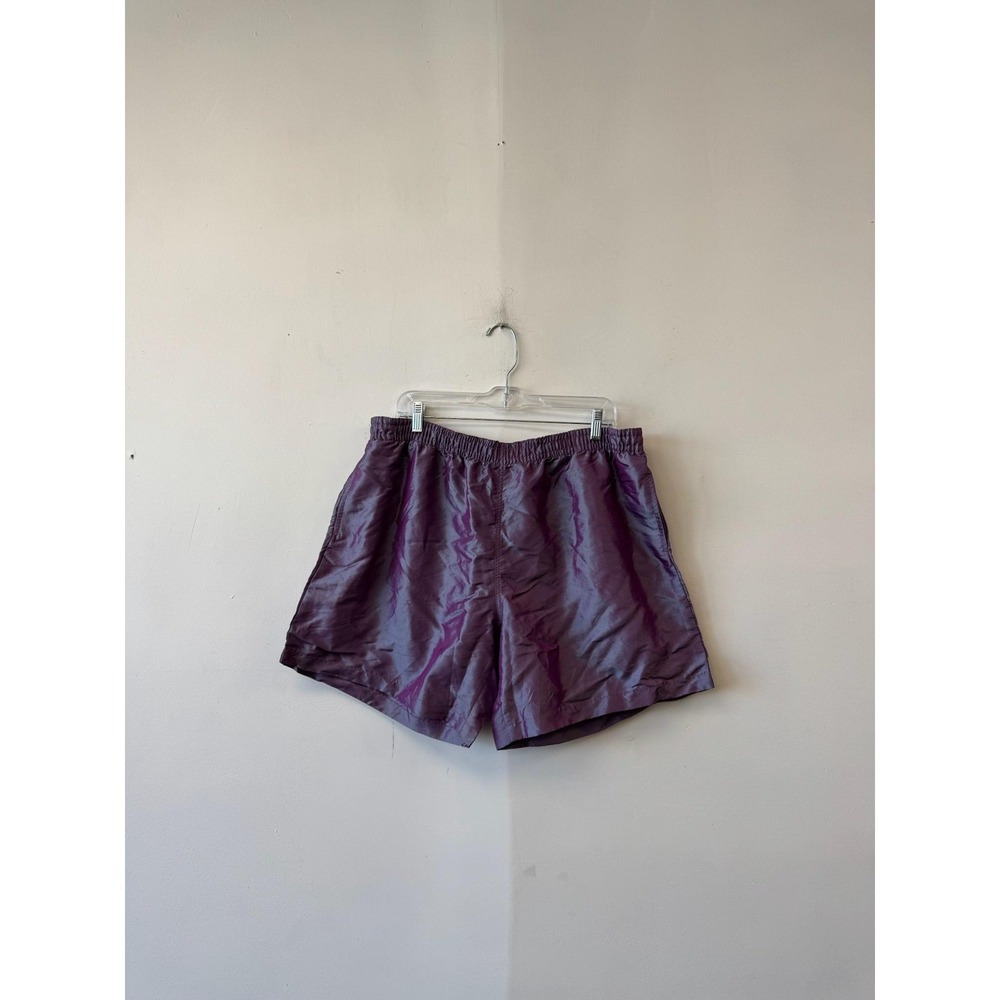 Vintage Surf Style Shorts Mens 2XL Purple Swim Trunks Mesh Lined Quick‎ Dry 90s